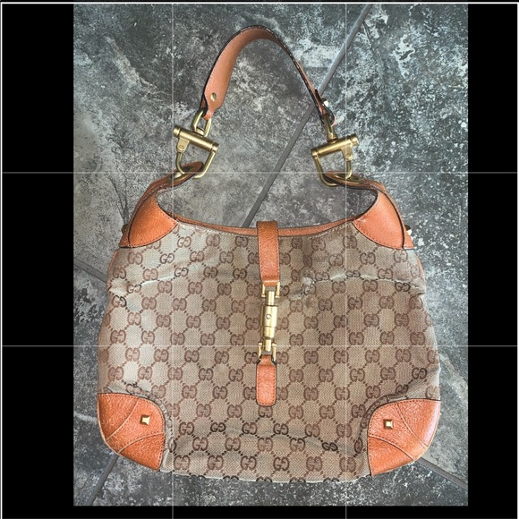 GUCCI Canvas Logo Hobo Purse DAMAGED AS IS - Picture 1 of 8
